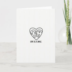Minimalist Love Is A Smile Karte