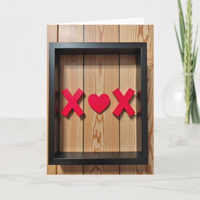 Minimalist Love Xox Card Karte (Vorderseite)