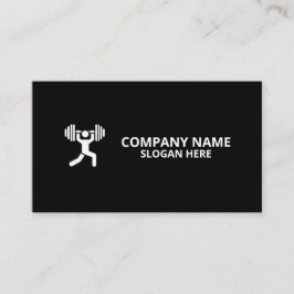 Minimalist Luxury Gym Trainer Coach Weight Fitness Visitenkarte