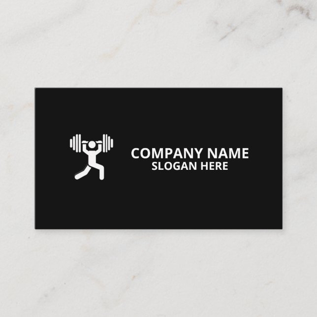 Minimalist Luxury Gym Trainer Coach Weight Fitness Visitenkarte (Vorderseite)