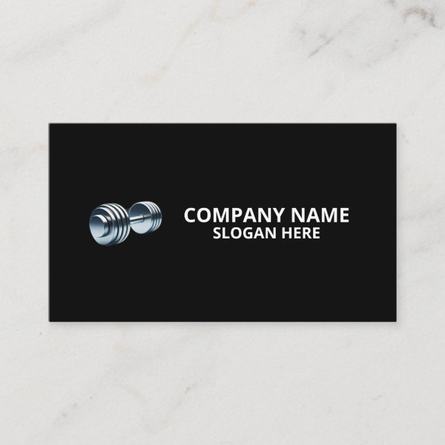 Minimalist Luxury Gym Trainer Coach Weight Fitness Visitenkarte (Vorderseite)