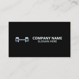 Minimalist Luxury Gym Trainer Coach Weight Fitness Visitenkarte