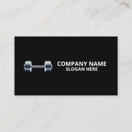 Minimalist Luxury Gym Trainer Coach Weight Fitness Visitenkarte