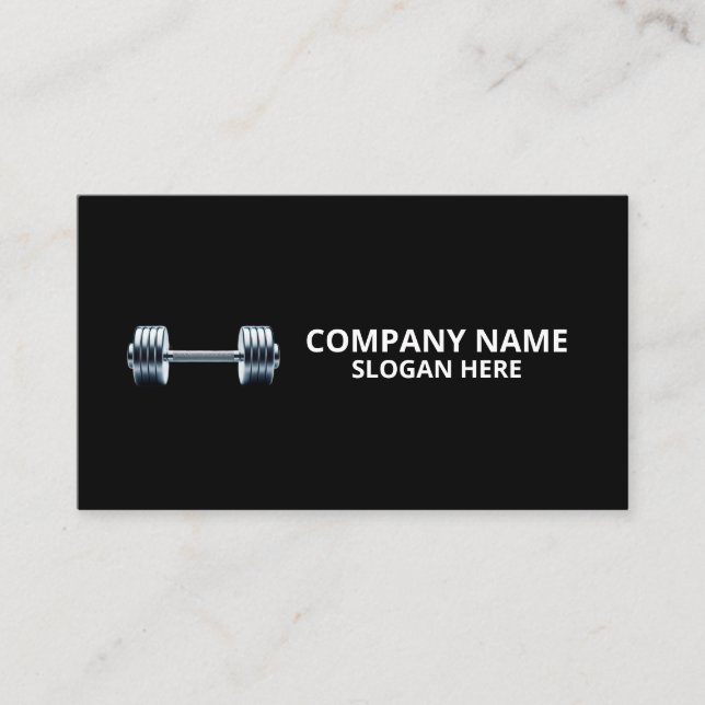 Minimalist Luxury Gym Trainer Coach Weight Fitness Visitenkarte (Vorderseite)