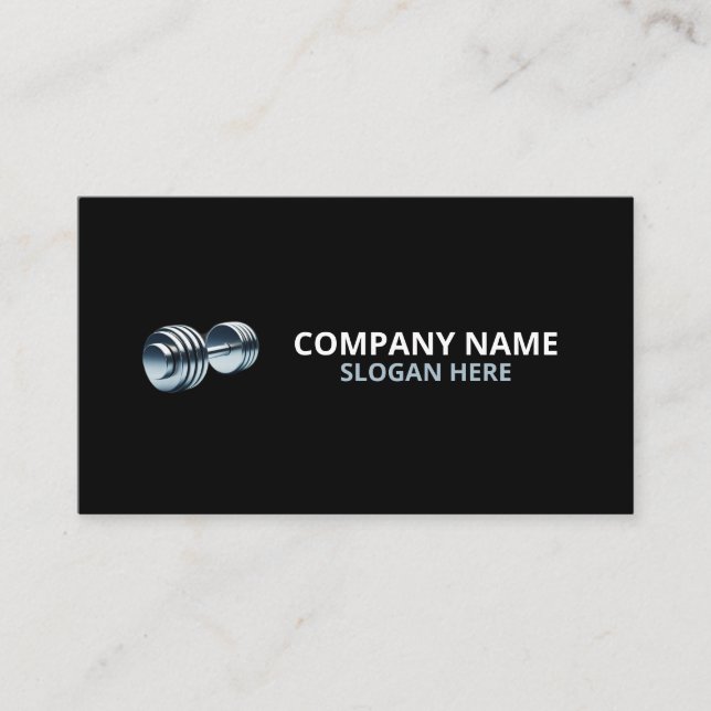 Minimalist Luxury Gym Trainer Coach Weight Fitness Visitenkarte (Vorderseite)