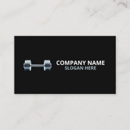 Minimalist Luxury Gym Trainer Coach Weight Fitness Visitenkarte