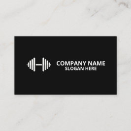 Minimalist Luxury Gym Trainer Coach Weight Fitness Visitenkarte