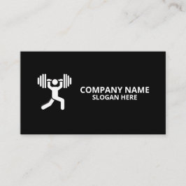 Minimalist Luxury Gym Trainer Coach Weight Fitness Visitenkarte