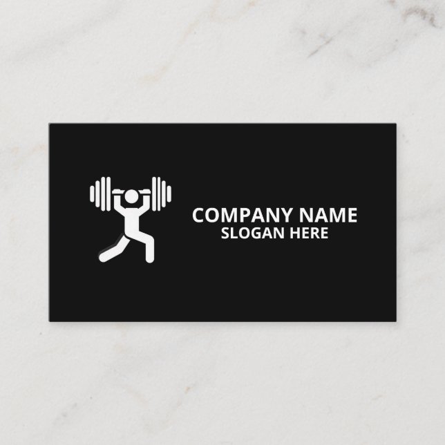 Minimalist Luxury Gym Trainer Coach Weight Fitness Visitenkarte (Vorderseite)