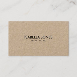 Minimalist Luxury Kraft Business Card Visitenkarte