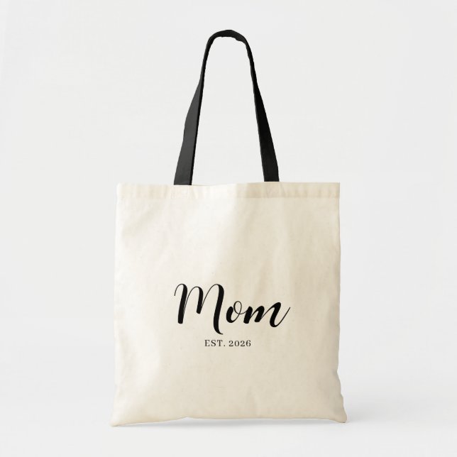 Minimalist Mama Datum Fett Charakterdesign Tragetasche (Vorne)