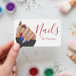 Minimalist Manicurist Nail Technician Branding Visitenkarte