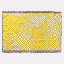 Minimalist Maze Fill Yellow Pattern Decke