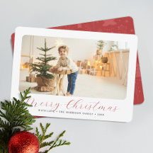 Minimalist Merry Christmas Modern Photo 