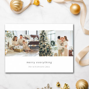 Minimalist Merry Everything 3 Foto Horizontal Feiertagskarte