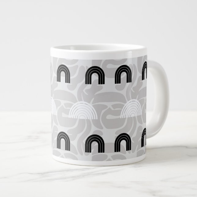 Minimalist Mixed Boho Arches Jumbo-Tasse (Vorderseite Rechts)