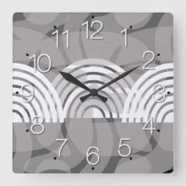 Minimalist Mixed Boho Arches Quadratische Wanduhr