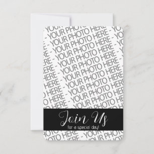 Minimalist Modern Black and White Photograph  Save The Date