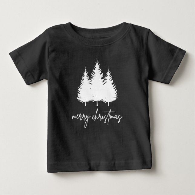 Minimalist Modern Christmas Baby T-shirt (Vorderseite)