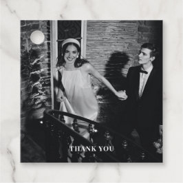Minimalist Modern Custom Photo Wedding Thank You Geschenkanhänger