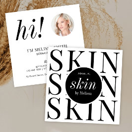 Minimalist Modern Dermatologist Aesthetician Photo Quadratische Visitenkarte