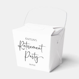 Minimalist Modern Elegant Retirement Party Geschenkschachtel