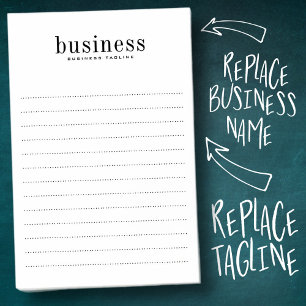 Minimalist Modern Elegant Simple Business Name Post-it Klebezettel