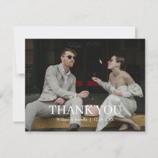 Minimalist Modern Flat Thank You Card RSVP Karte