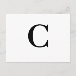 Minimalist Modern Initial Letter Design Postkarte