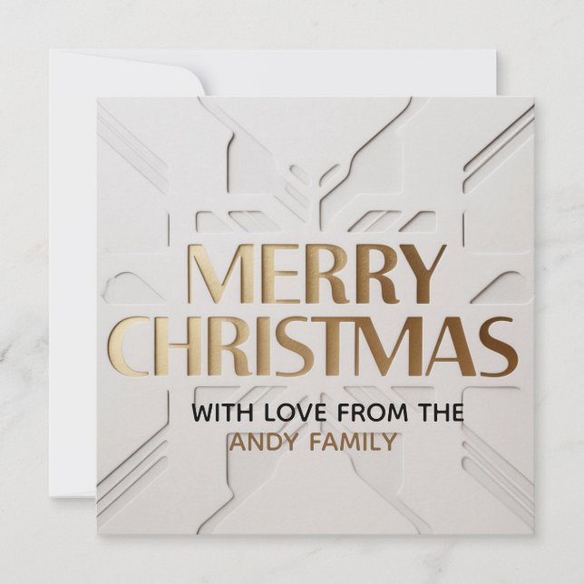 Minimalist Modern Merry Christmas Card Karte