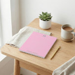 Minimalist Modern Monogram Personalized Pink Green Notizblock<br><div class="desc">Personalized notepad with a professional simple minimalist modern aesthetic in pink and green.</div>