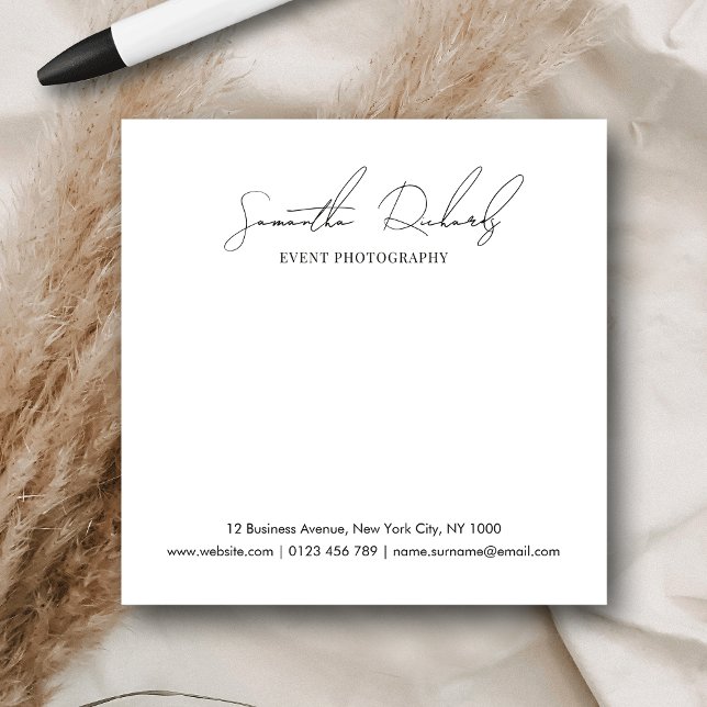 Minimalist Modern Script Business Name or Logo Post-it Klebezettel (Von Creator hochgeladen)