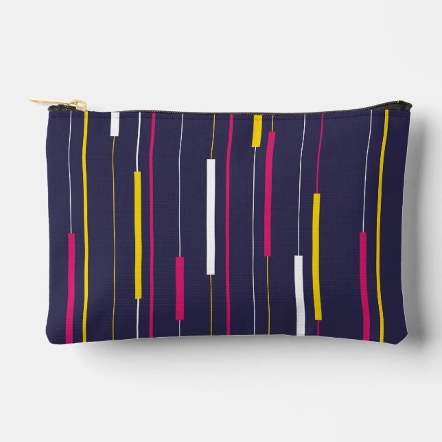 Minimalist Modern Stripes Cosmetic Bag Zubehörtasche (Vorderseite)