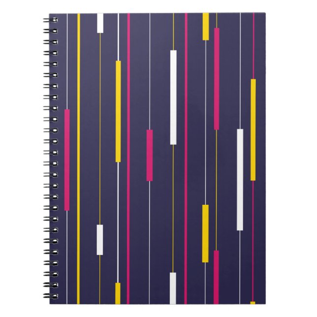 Minimalist Modern Stripes Spiral Notebook Notizblock (Vorderseite)