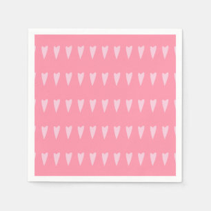 Minimalist Modern Süße Kleine Rosa Herzen Benutzer Serviette