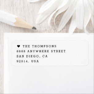 Minimalist Moderne Herz Familienname Anpassbar