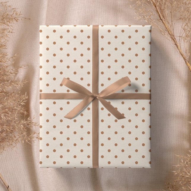 Minimalist moderner punktierter warmer neutraler B Geschenkpapier (Von Creator hochgeladen)