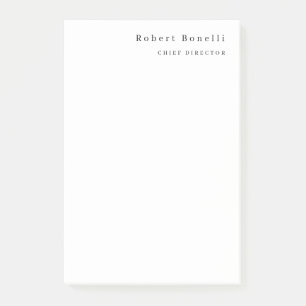 Minimalist Modernes Weiß Post-it Klebezettel