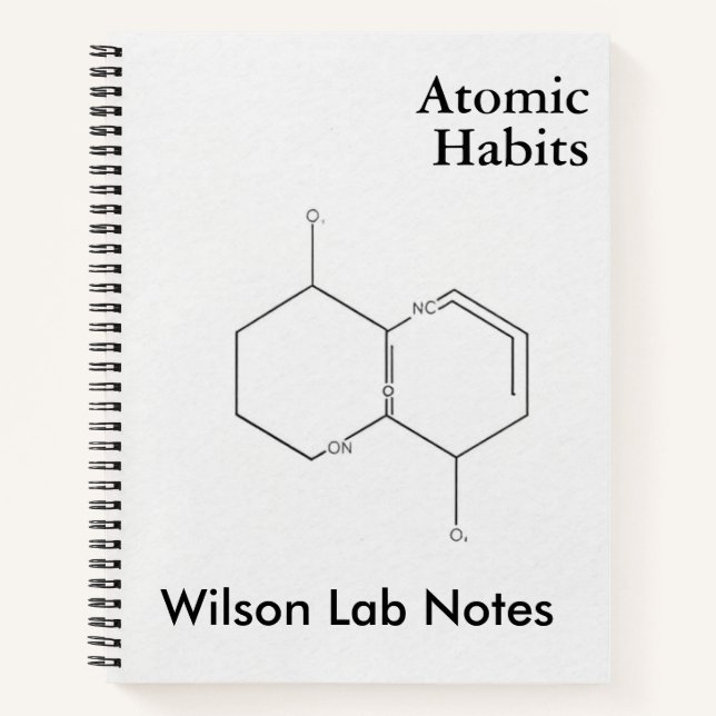 Minimalist Molecular Bond | Sophisticated Science Notizbuch (Vorderseite)