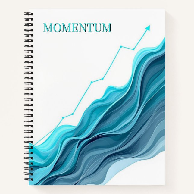 Minimalist Momentum | Clean Chart & Typography Des Notizbuch (Vorderseite)