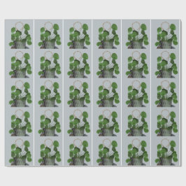 Minimalist Money Plant -Matte Wrapping Paper Geschenkpapier