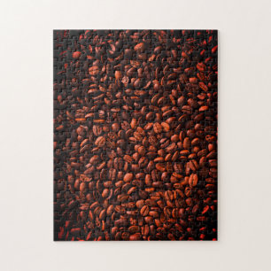 Minimalist Monochromatic coffee grain difficult Puzzle