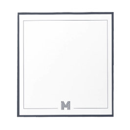 Minimalist Monogram Double Border Stationery Notizblock