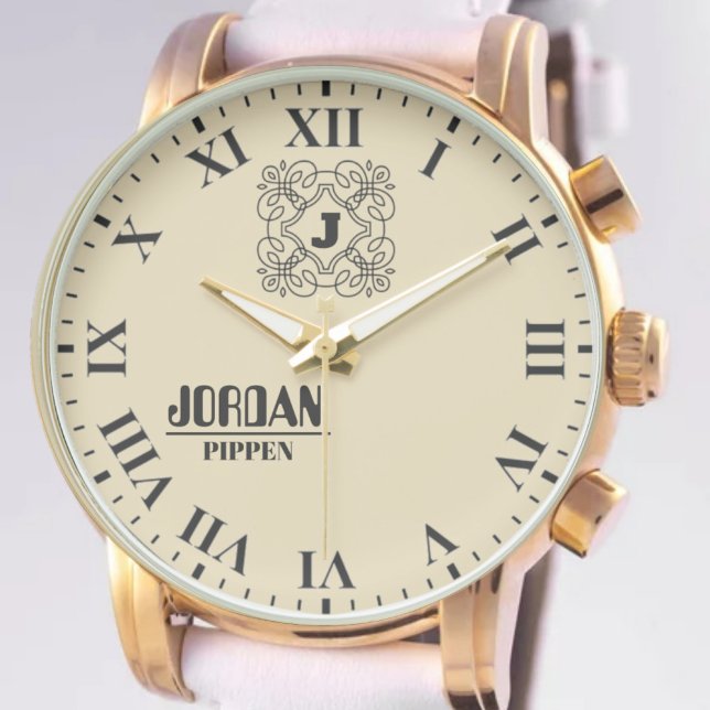 Minimalist Monogram Name Custom Name Engraved  Armbanduhr (Von Creator hochgeladen)