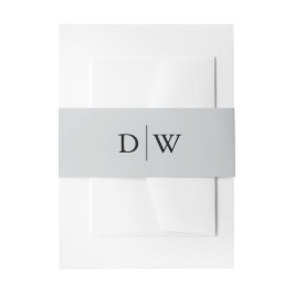 Minimalist Monogram Wedding Einladungsbanderole