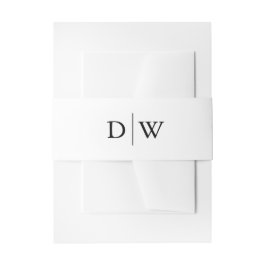 Minimalist Monogram Wedding Einladungsbanderole