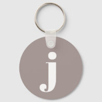 Minimalist monogrammiertes Initial in Taupebraun