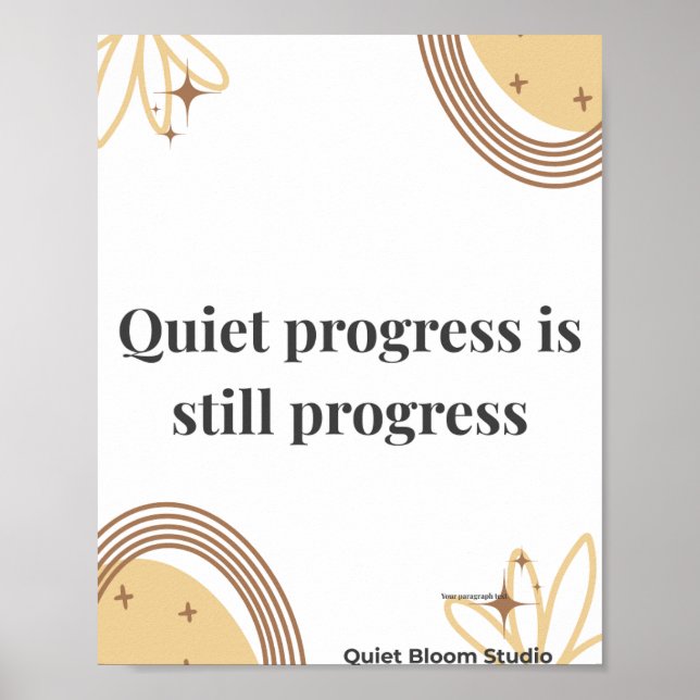 Minimalist Motivation Quote Poster (Vorne)