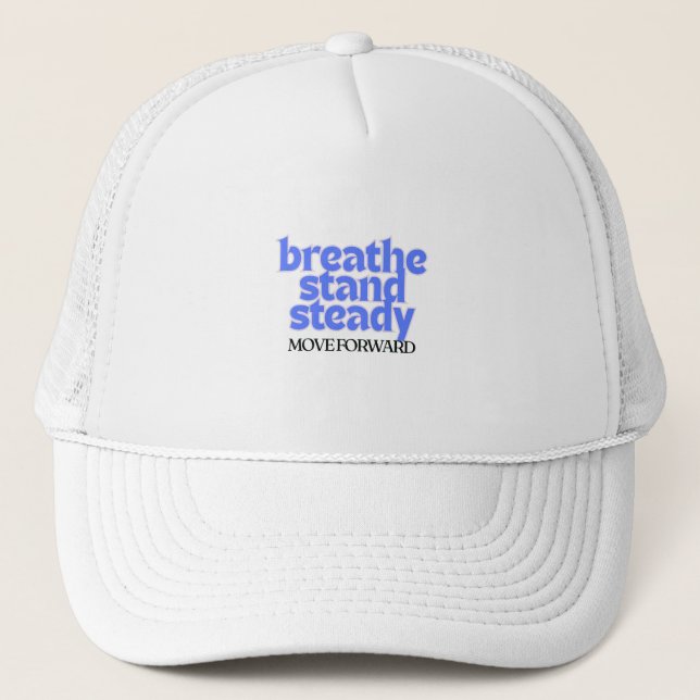 Minimalist Motivational Quote Baseball Cap  Truckerkappe (Vorderseite)