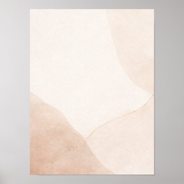 Minimalist Neutral Abstract Wall Art Poster – Beig (Vorne)